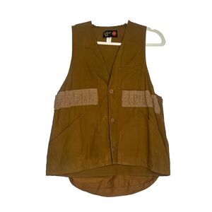 Bullseye Bill Vintage Brown Hunting Vest Canvas Water Repellent size small